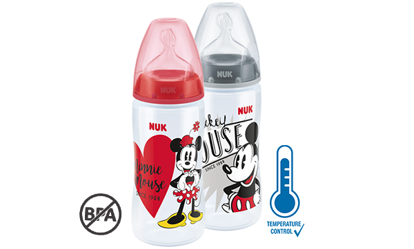 [Translate to English (Malaysia):] NUK Disney Mickey Mouse First Choice Plus Baby Bottle with Temperature Control