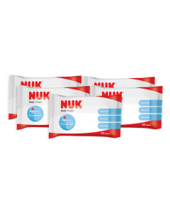 NUK Paraben Free Baby Wipes 10's x 5 