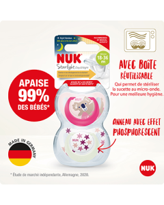 NUK Star Day & Night Silicone Soother